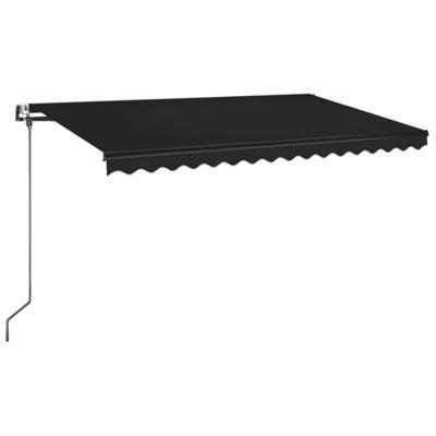 Luifel automatisch met LED en windsensor 400x350 cm antraciet