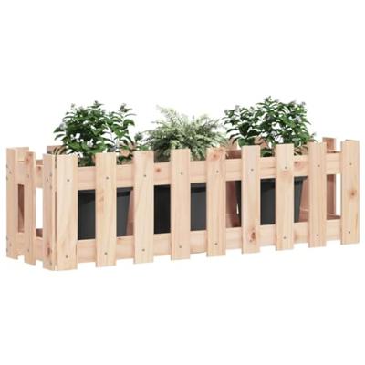VidaXL Plantenbak verhoogd met hekontwerp 100x30x30 cm grenenhout VidaXL Plantenbak verhoogd met hekontwerp 100x30x30 cm grenenhout