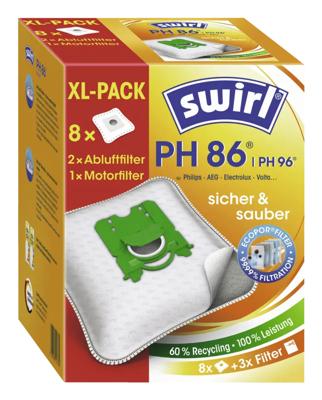 Swirl PH 86/96 XL Vorteilspack EcoPor® Stofzuigerzak 8 stuk(s)