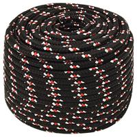 VidaXL Boot touw 12 mm 25 m polypropyleen zwart - thumbnail