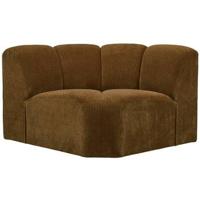 Woood Mojo bank hoekelement ribstof Honinggeel - thumbnail