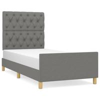 Bedframe zonder matras 80x200 cm stof donkergrijs - thumbnail