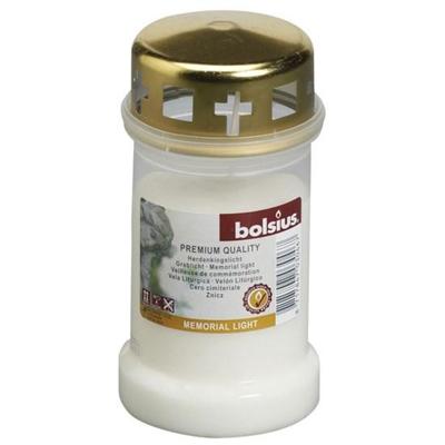 Bolsius Gedenklicht met deksel Wit Bolsius Gedenklicht met deksel Wit