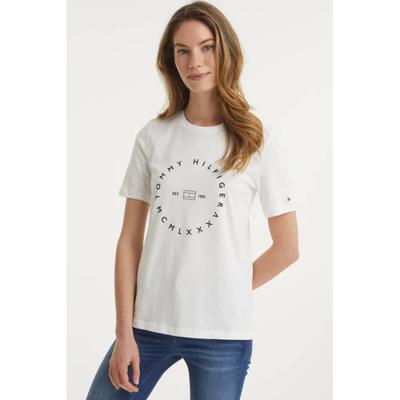 Tommy Hilfiger T-shirt van biologisch katoen wit Tommy Hilfiger T-shirt van biologisch katoen wit