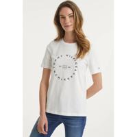 Tommy Hilfiger T-shirt van biologisch katoen wit - thumbnail