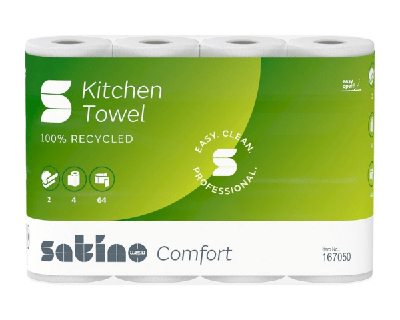 Satino prestige keukenrollen 2-laags (4x64 vel)