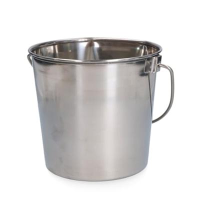 Emmer RVS 3,78ltr met platte zijde