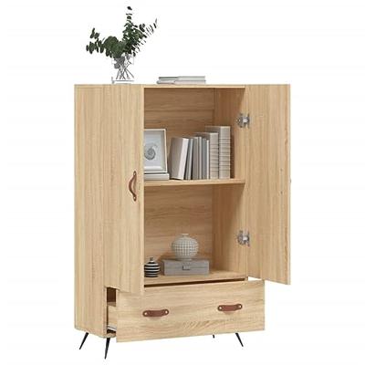 Hoge kast 69,5x31x115 cm bewerkt hout sonoma eikenkleurig