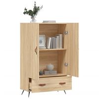 Hoge kast 69,5x31x115 cm bewerkt hout sonoma eikenkleurig - thumbnail