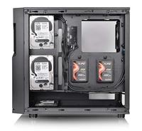 Thermaltake Commander C31 TG Midi-tower PC-behuizing, Gaming-behuizing Zwart 2 voorgeïnstalleerde LED-ventilators, 1 voorgeïnstalleerde ventilator, Zijvenster, - thumbnail