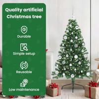 VidaXL Kunstmatig voorverlicht kerstboom met 150 led groen 150 cm pvc - thumbnail