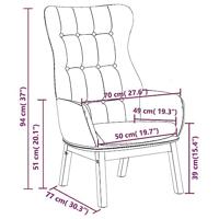 Relaxstoel stof mosterdgeel - thumbnail