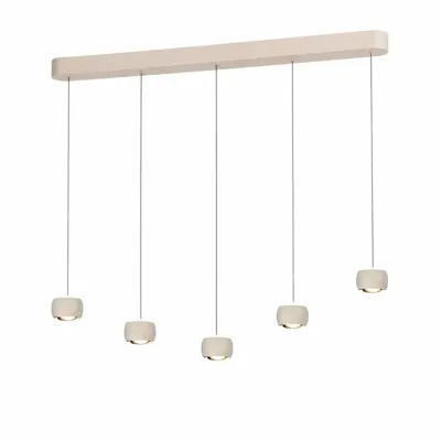 Freelight Hanglamp Cosmo 5 lichts L 120 cm comfortlift beige