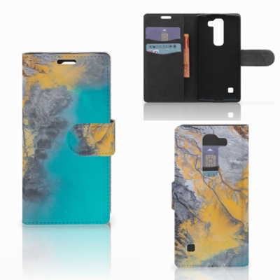 LG Spirit Bookcase Marble Blue Gold