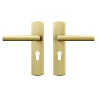 AXA AXA Curve klik deurkruk Milan op schild profielcilindergat 55mm - aluminium/goud - thumbnail