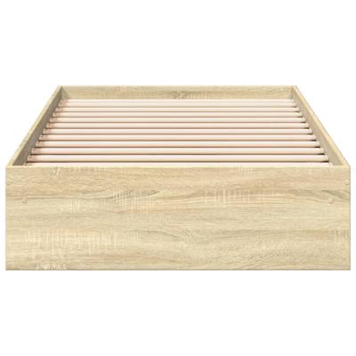 Bedframe met lades bewerkt hout sonoma eikenkleurig 90x200 cm