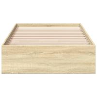 Bedframe met lades bewerkt hout sonoma eikenkleurig 90x200 cm - thumbnail