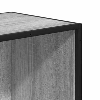 Boekenkast 80,5x35x107,5cm bewerkt hout grijs sonoma eikenkleur