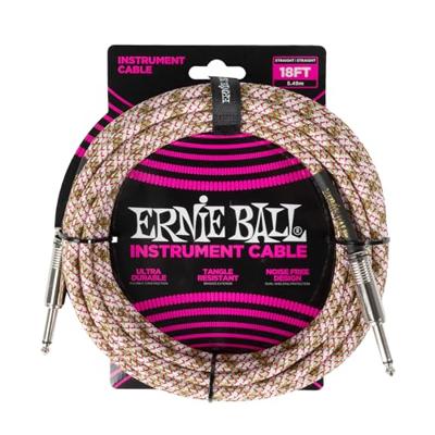 Ernie Ball 6430 Braided Emerald Argyle instrumentkabel 5,5 meter