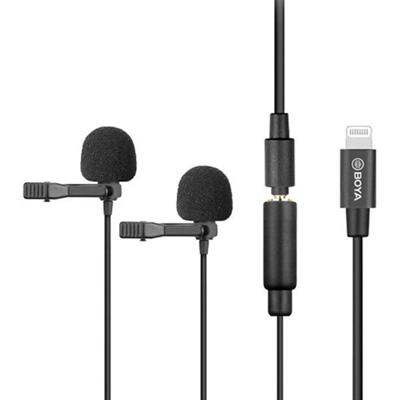 Boya Duo Clip-on Lavalier Microfoon BY-M2D voor iOS