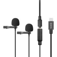 Boya Duo Clip-on Lavalier Microfoon BY-M2D voor iOS - thumbnail