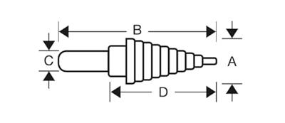 Bahco step drill bit 6.5-40.5 11step | 234-SD