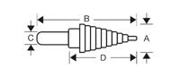 Bahco step drill bit 6.5-40.5 11step | 234-SD - thumbnail