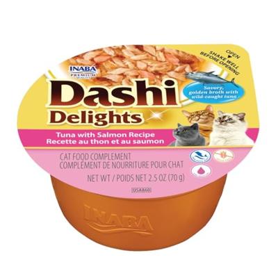 INABA Dashi Delights Tuna with salmon recipe - nat kattenvoer - 70g