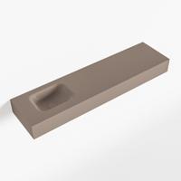MONDIAZ LEX Smoke vrijhangende solid surface wastafel 120cm. Positie wasbak links - thumbnail