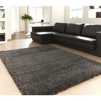 Hoogpolig vloerkleed shaggy Plus 959 5cm hoogte - grijs gemêleerd 80 x 150 cm