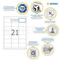 Etiket HERMA 8632 63.5x38.1mm premium wit 210stuks - thumbnail