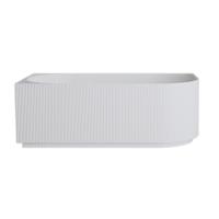 Hoekbad Links BWS Alivia 180x80 cm Acryl Met Waste Mat Wit - thumbnail