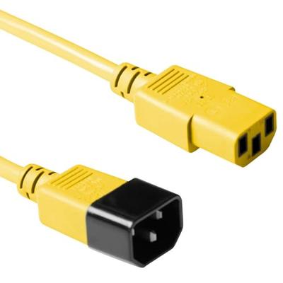 ACT Netsnoer C13 - C14 geel 5 m