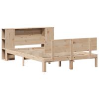 Bed met boekenkast zonder matras massief grenenhout 160x200 cm - thumbnail