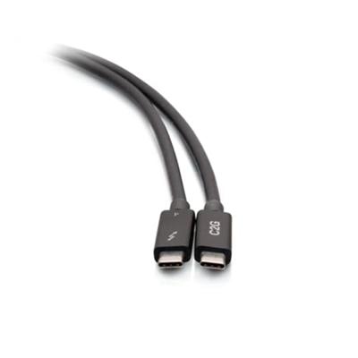 C2G 1,5 ft (0,5 m) Thunderbolt™ 4 USB-C actieve kabel 40 Gbps overdrachtssnelheden, 100 Watt voeding en 4K-video (0,5 M, zwart)