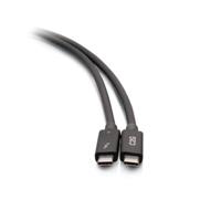 C2G 1,5 ft (0,5 m) Thunderbolt™ 4 USB-C actieve kabel 40 Gbps overdrachtssnelheden, 100 Watt voeding en 4K-video (0,5 M, zwart) - thumbnail