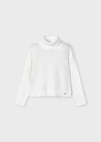 Mayoral winter sweater meisjes - wit - turtleneck - gebreid - thumbnail