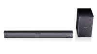 SHARP HT-SBW182 160W 2.1 slanke soundbar met draadloze subwoofer, Bluetooth, optische ingang, AUX, HDMI (ARC/CEC), afstandsbediening en wandmontage - zwart - thumbnail