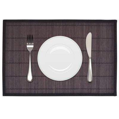VidaXL 6 placemats bamboe 30 x 45 cm donkerbruin