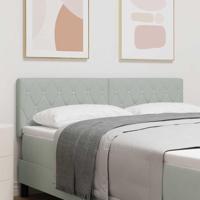 LED Hoofdbord met LED -striplichten Lichtgrijs 80 cm Fluweel - thumbnail