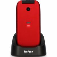 Profoon mobiele senioren telefoon PM-665 (Rood) - thumbnail
