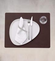 LIND DNA - Dinner Mat Square - Placemat 35x45cm Nupo Dark Brown - thumbnail