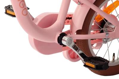 AMIGO Fairy 12 Inch Meisjes Terugtraprem Zalmroze