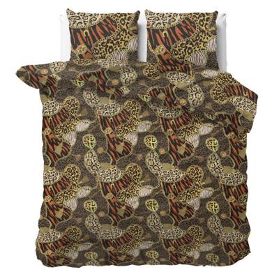 Dekbedovertrek - Pantherprint - Jewels Brown - Met knoopsluiting, incl. kussenslopen - Bruin Dekbedovertrek - Pantherprint - Jewels Brown - Met knoopsluiting, incl. kussenslopen - Bruin