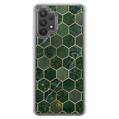 Samsung Galaxy A32 4G hybride hoesje - Kubus groen Samsung Galaxy A32 4G hybride hoesje - Kubus groen
