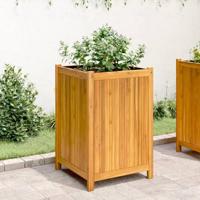 VidaXL Plantenbak met voering 50x50x75 cm massief acaciahout - thumbnail