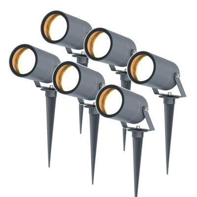 Set van 6 Spikey LED prikspots - GU10 4 Watt 345 lumen - Dimbaar - Kantelbaar - 2700K warm wit - IP65 Waterdicht - Antraciet - Tuinspots - Pinspots Set van 6 Spikey LED prikspots - GU10 4 Watt 345 lumen - Dimbaar - Kantelbaar - 2700K warm wit - IP65 Waterdicht - Antraciet - Tuinspots - Pinspots