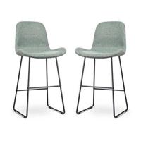 Nolon Nino-Fé Barkrukken Set van 2 - Zacht Groen - Zwart - 75 cm - thumbnail