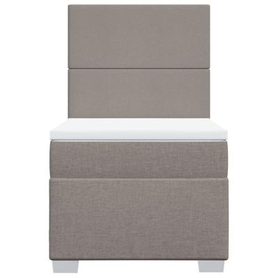 Boxspring met matras stof taupe 120x200 cm