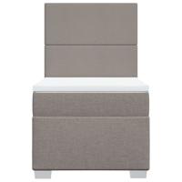 Boxspring met matras stof taupe 120x200 cm - thumbnail